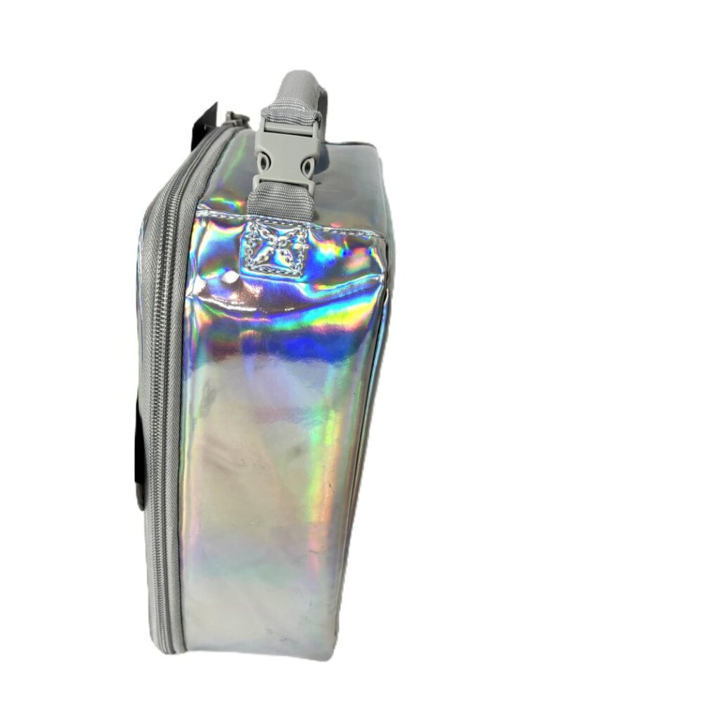 Fulton Bag Co Lunch Bag Insulated Upright Silver Opalescent Tote NWT - Picture 4 of 15